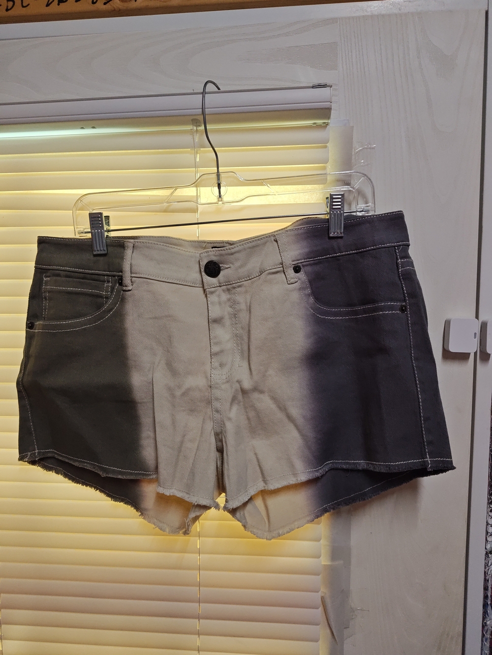 Women’s Two-Tone Gray and Black Jean Shorts